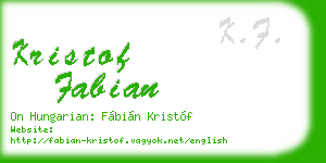 kristof fabian business card